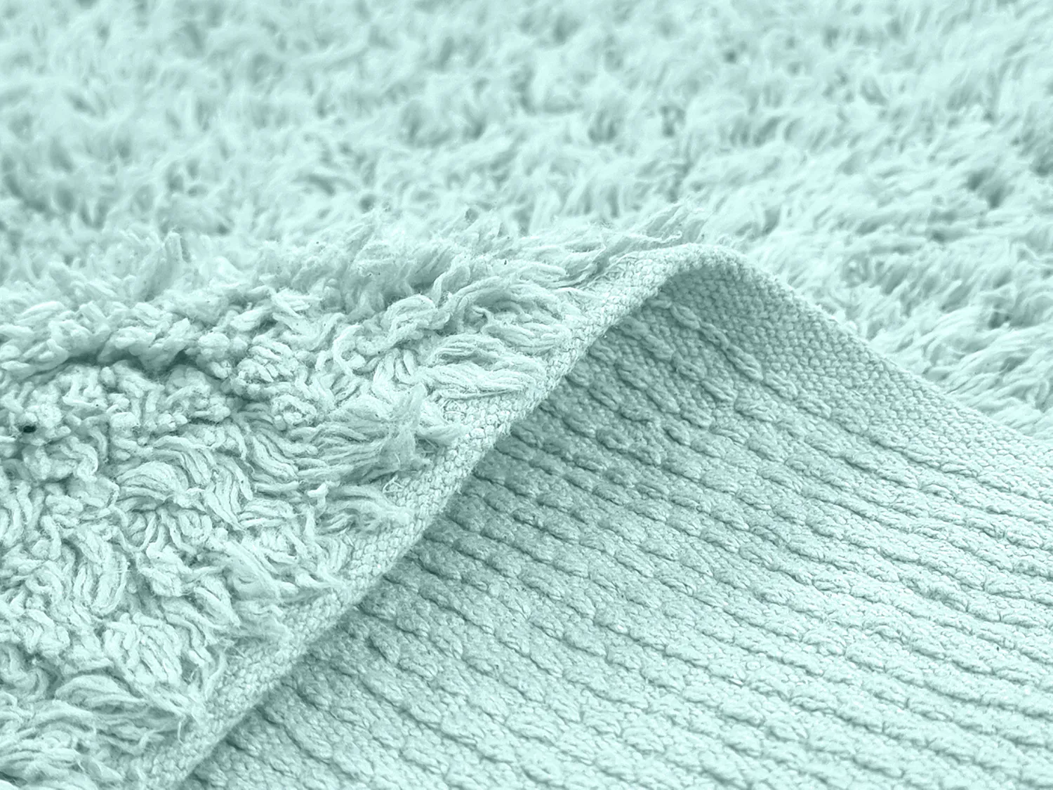 Hochflorteppiche - Alba Natural Cotton Shaggy (türkis)