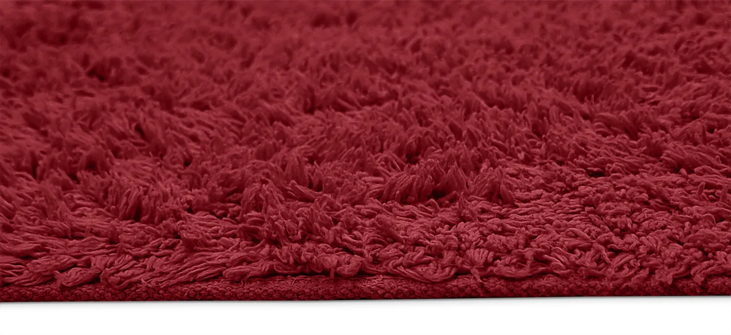 Hochflorteppiche - Alba Natural Cotton Shaggy (Burgund)