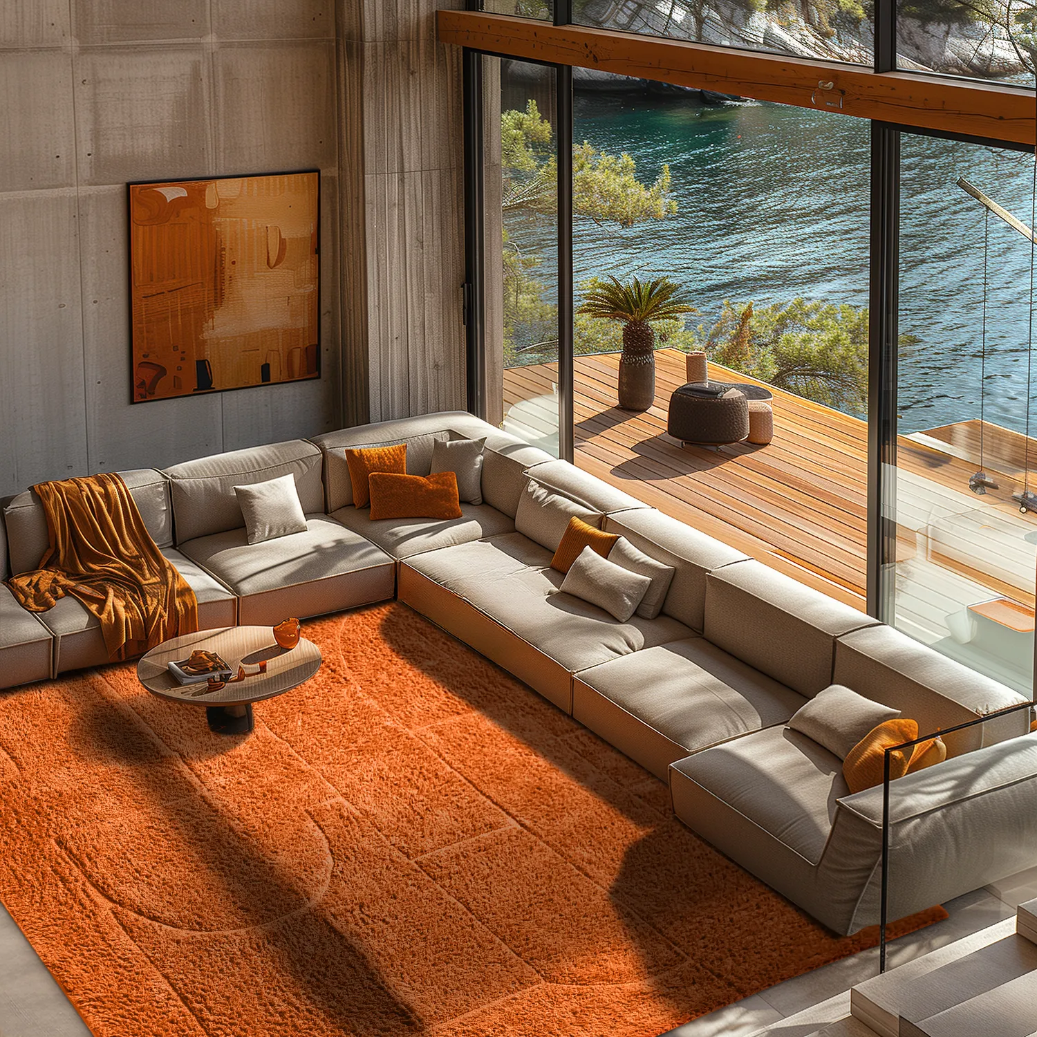 Hochflorteppiche - Cremona Natural Cotton Shaggy (orange)