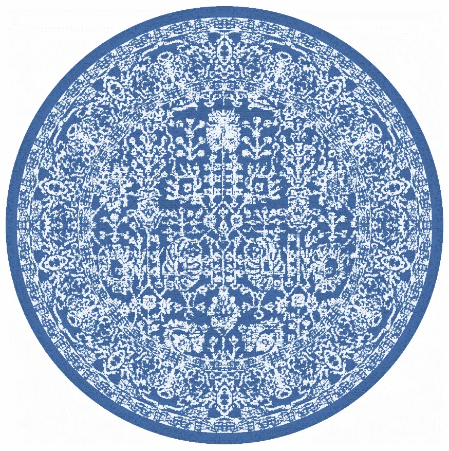 Rund Teppich - Menfi (blau)