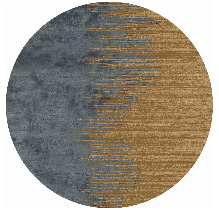 Rund Teppich - Mileto (grau/gold)