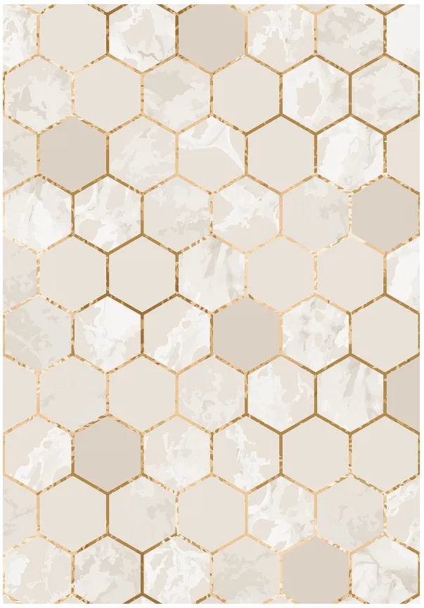 Wilton-Teppich - Morino (beige/weiß/gold)
