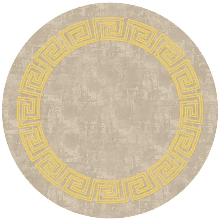 Rund Teppich - Myra (beige/gelb)