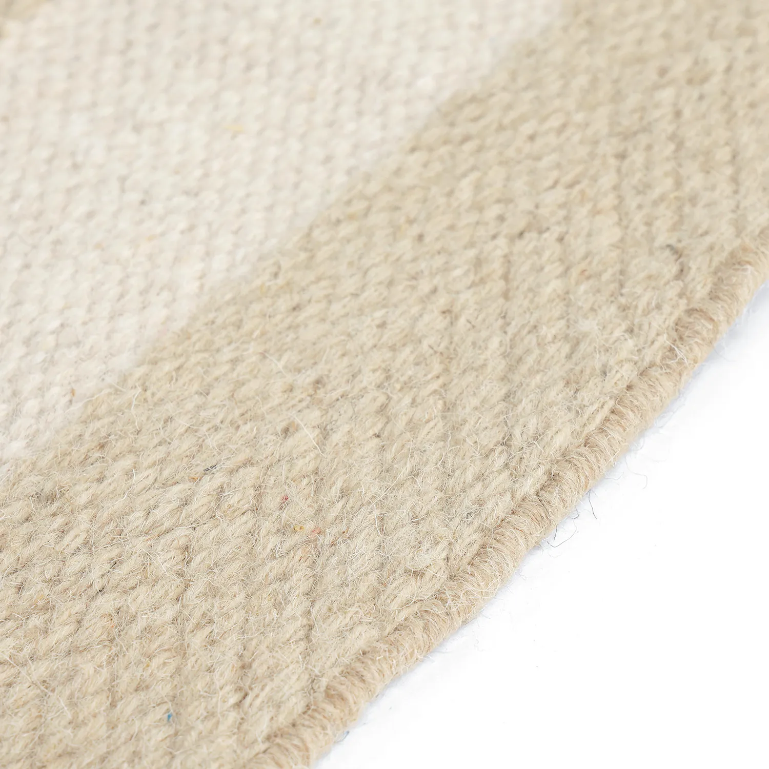 Unregelmäßiger Wollteppich - Kystaro (creme/beige)
