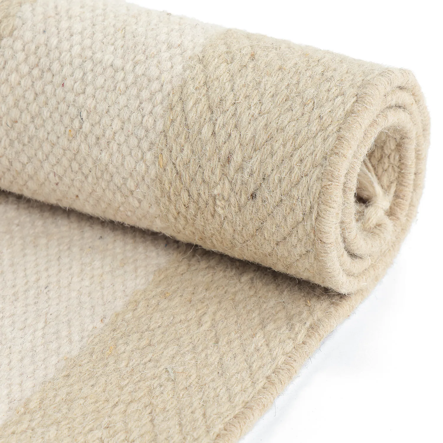 Unregelmäßiger Wollteppich - Kystaro (creme/beige)