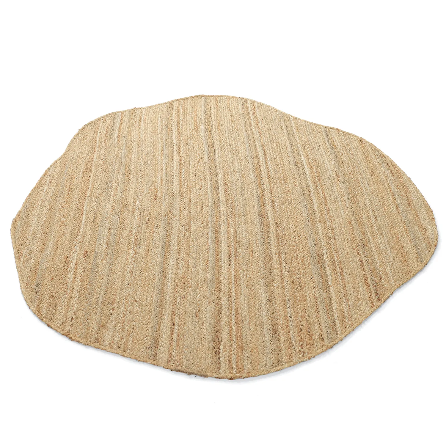 Unregelmäßig runder Juteteppich - San Francisco (jute)