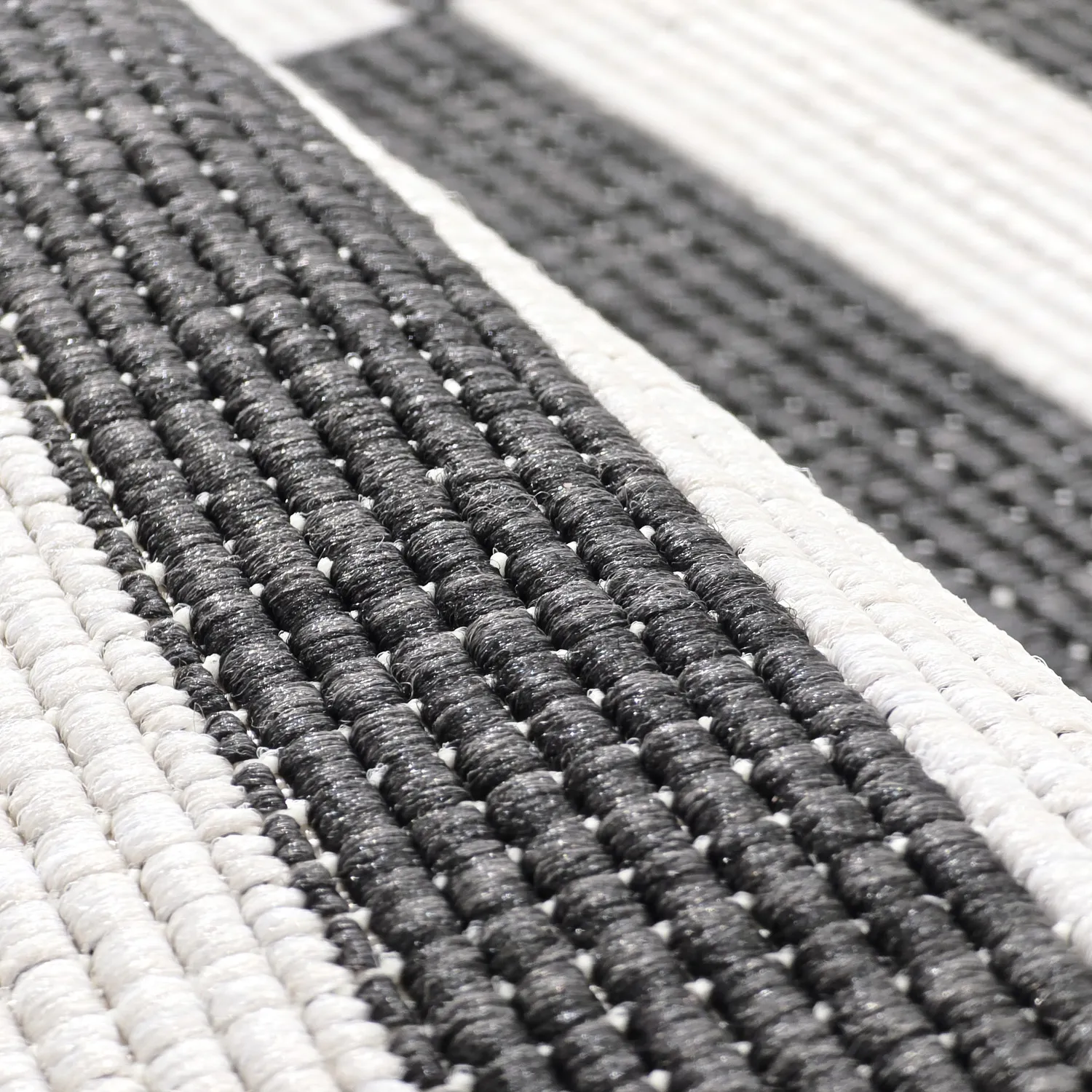 Rund Teppich - Indoor/Outdoor Otto (schwarz)
