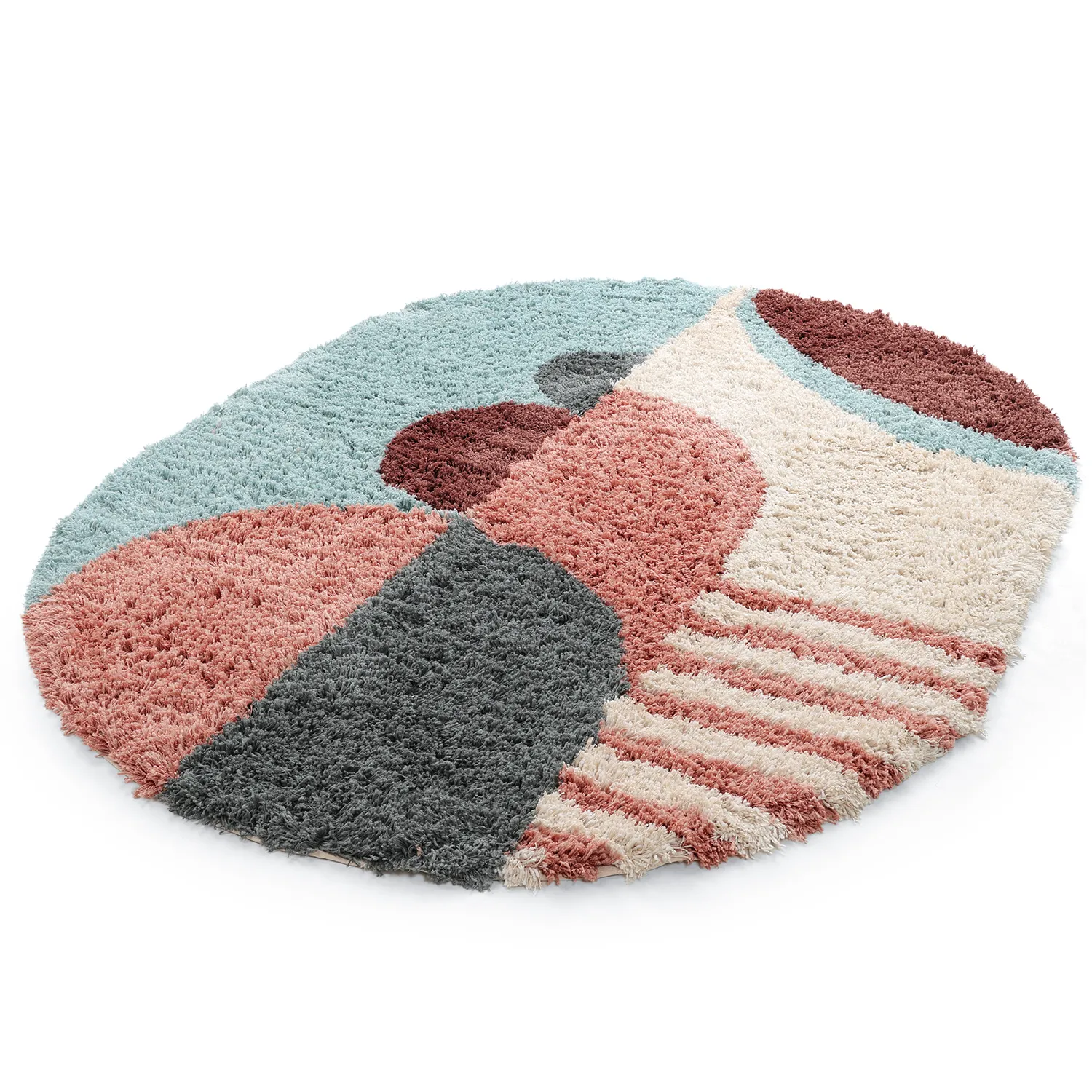 Ovaler Teppich - Tropea Natural Cotton Shaggy (multi)