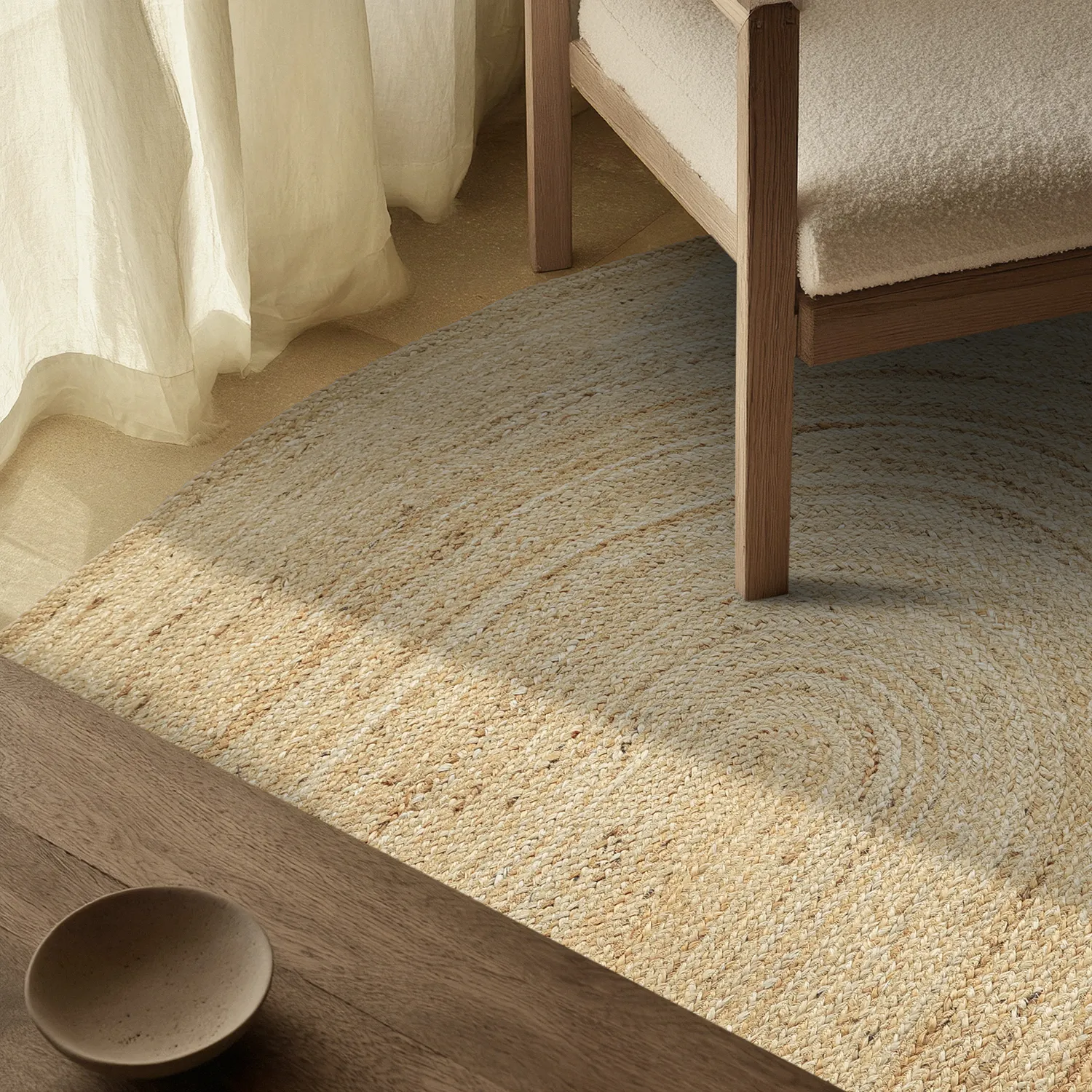 Ovaler Juteteppich - San Francisco (jute)