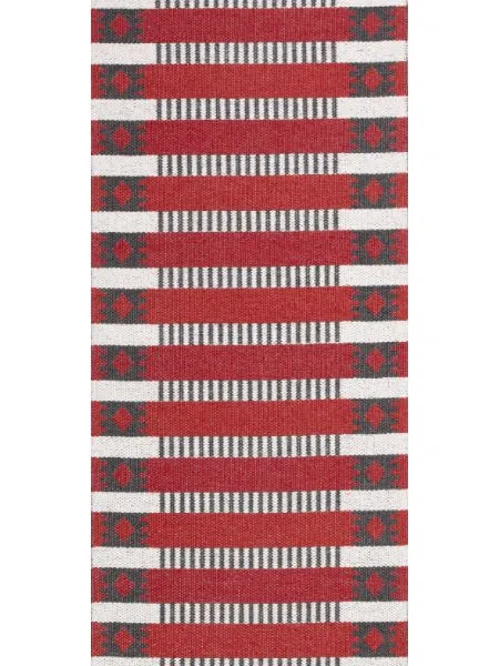 Kunststoffteppiche - Der Horred-Teppich Märta (rot)