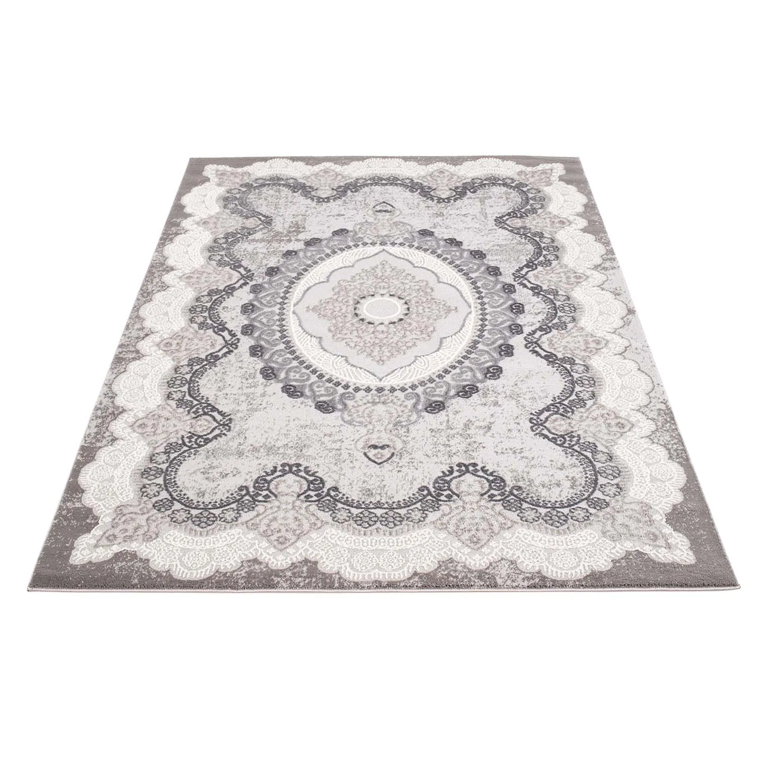 Wilton-Teppich - Sari (grau)
