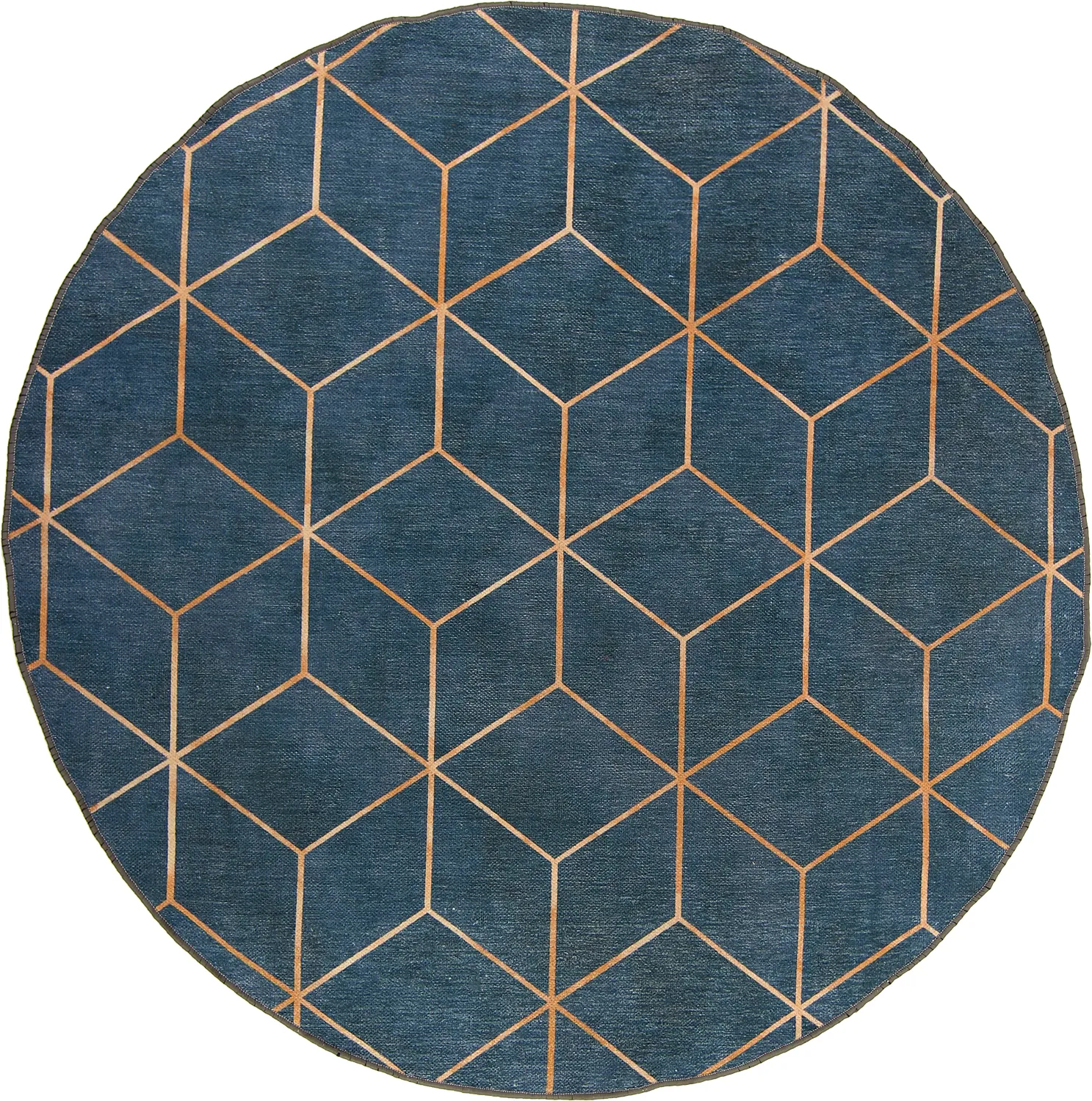 Rund Teppich - Remy (blau)