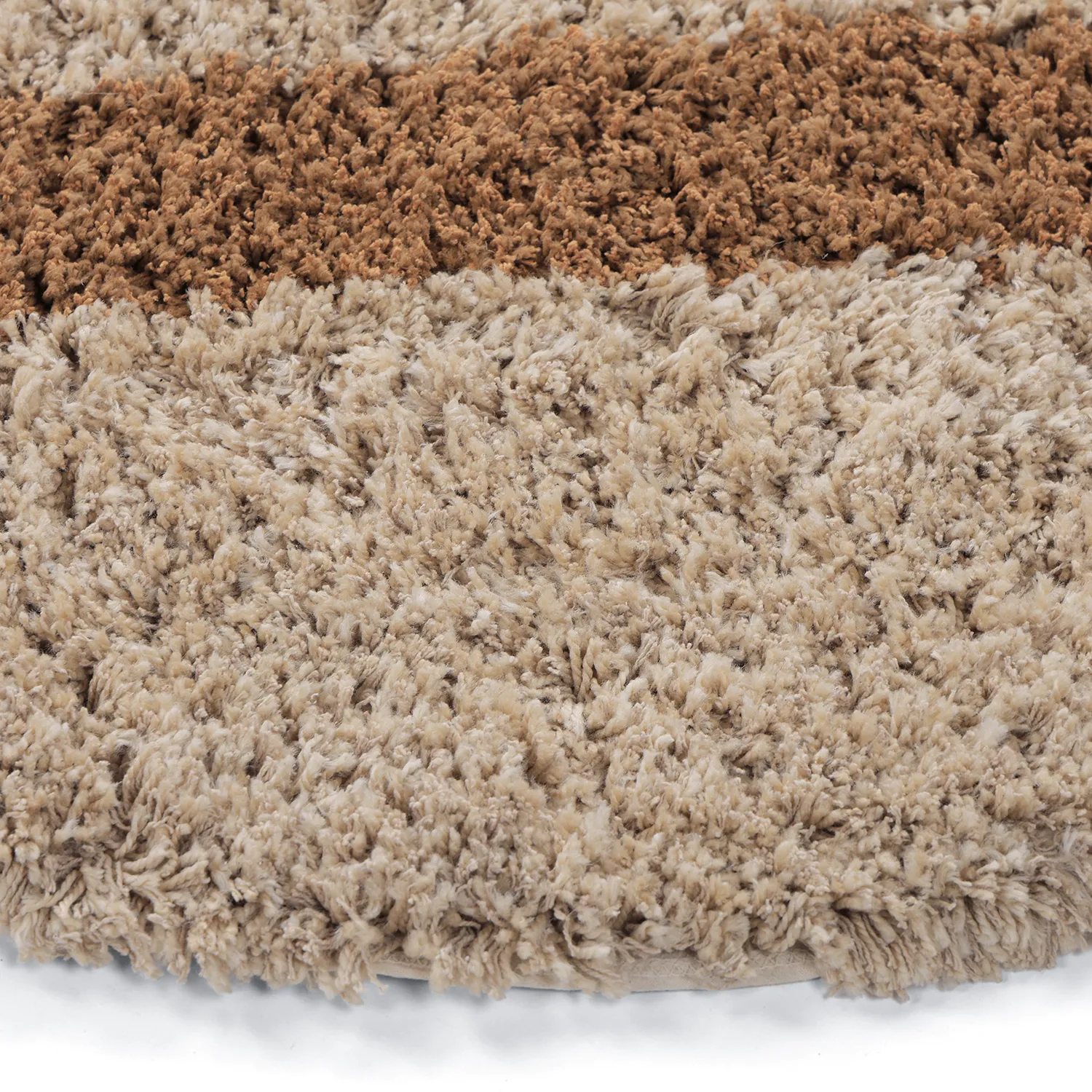 Rund Teppich - Cefalu Natural Cotton Shaggy (mehrfarbig)