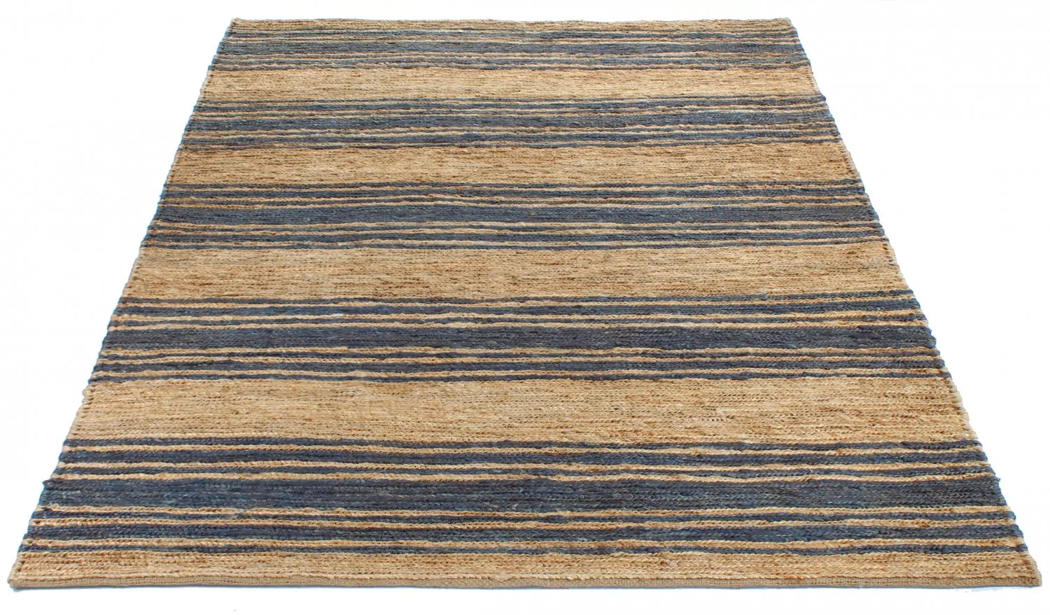 Juteteppich - Kayes (jute/blau)