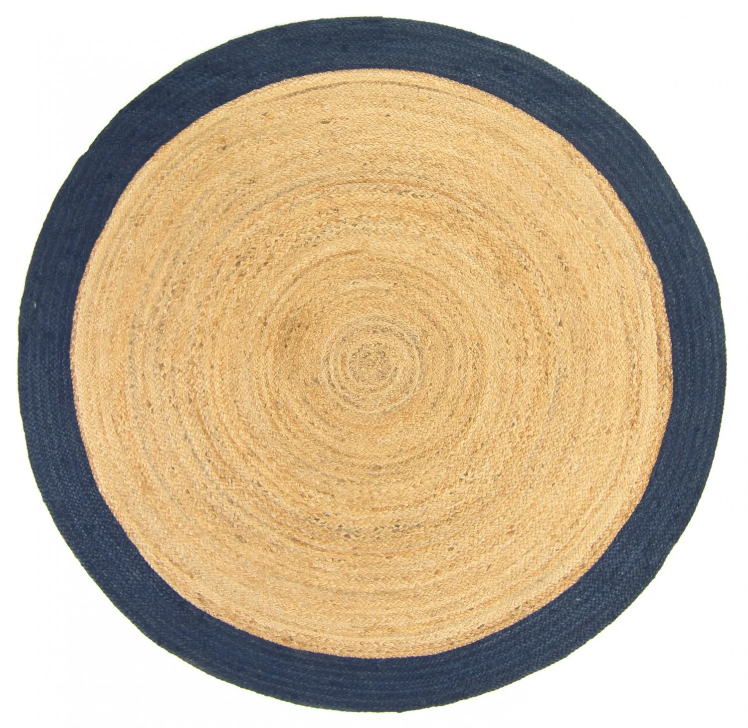 Runde Teppiche - Taki (jute/blau)