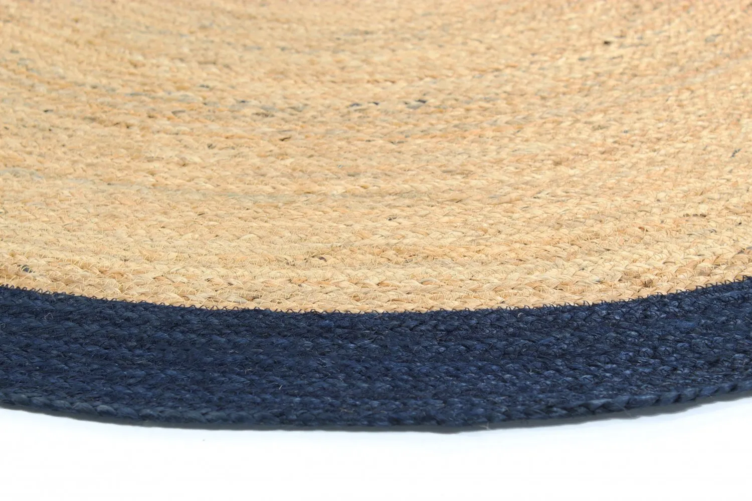 Runde Teppiche - Taki (jute/blau)