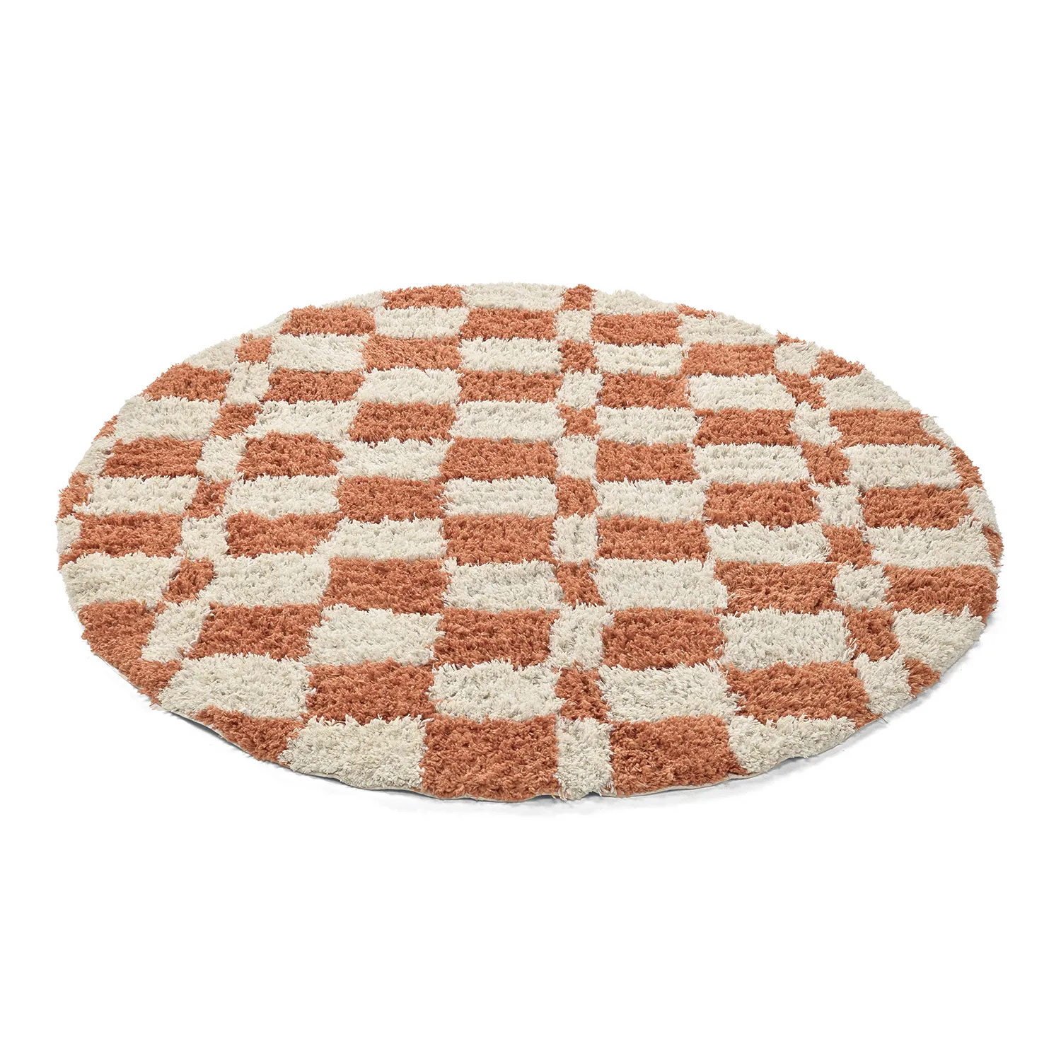 Rund Teppich - Atrani Natural Cotton Shaggy (orange)