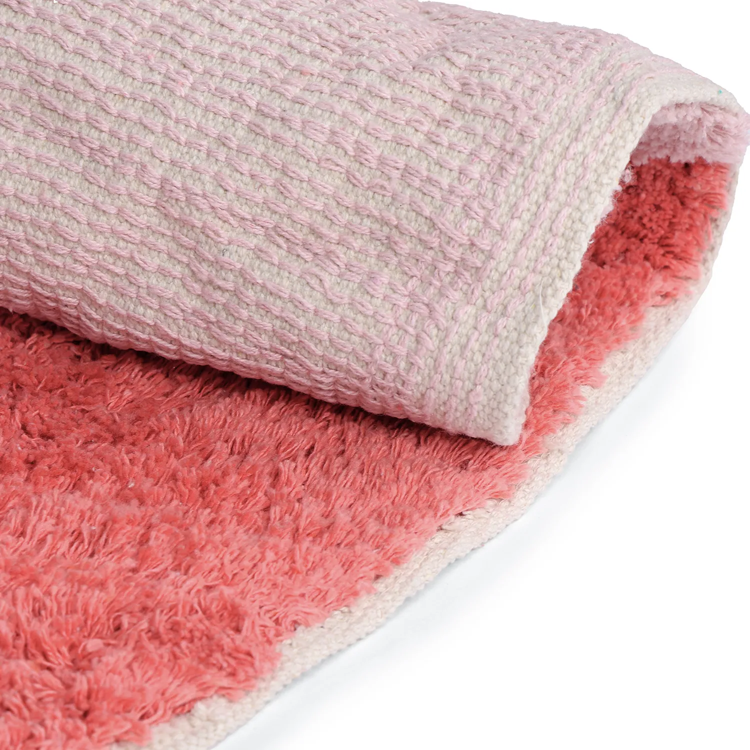Hochflorteppiche - Amira Natural Cotton Shaggy (rosa)