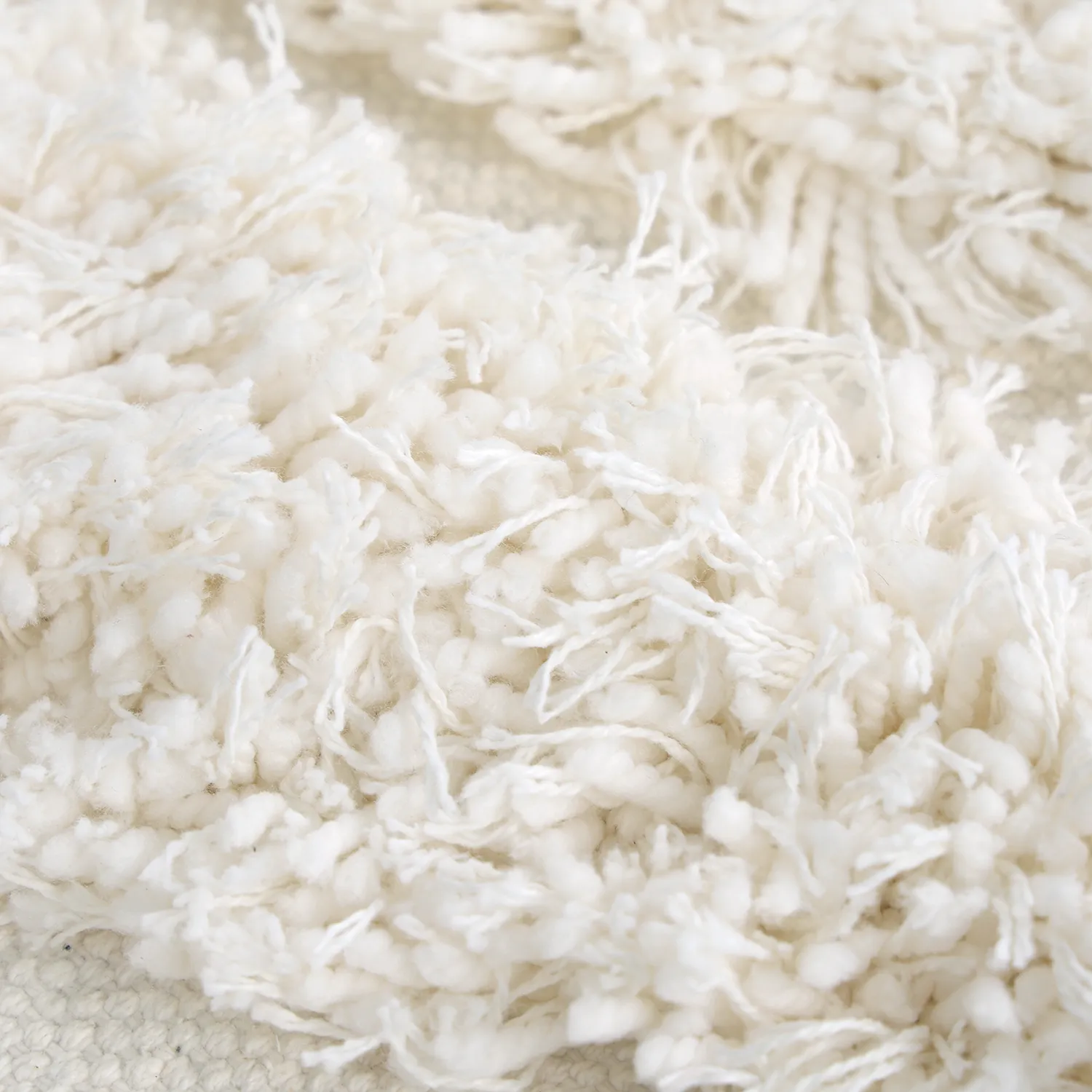 Rund Teppich - Cazorla Natural Cotton Shaggy (cremefarben)