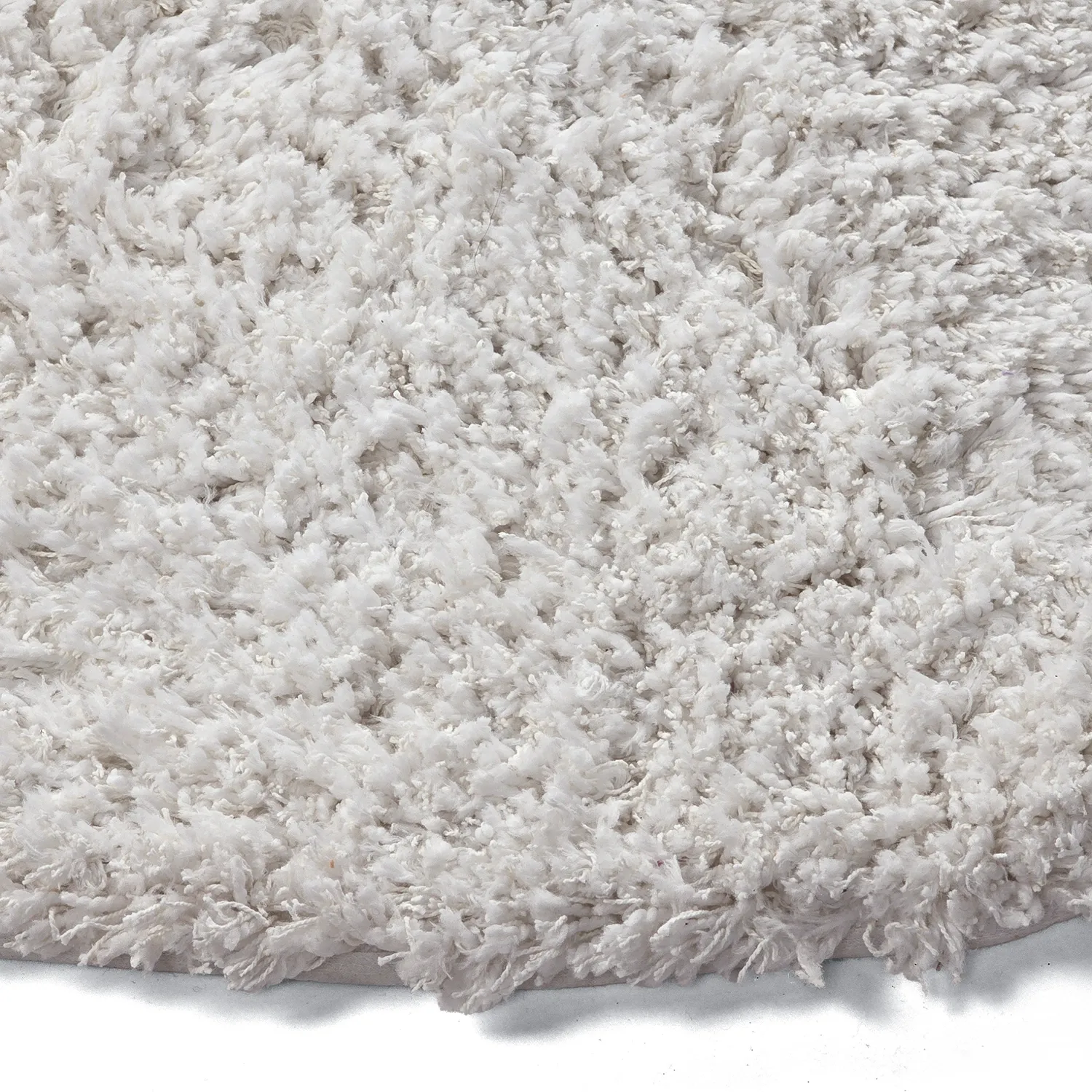 Rund Teppich - Combarro Solid Cotton Shaggy (creme)