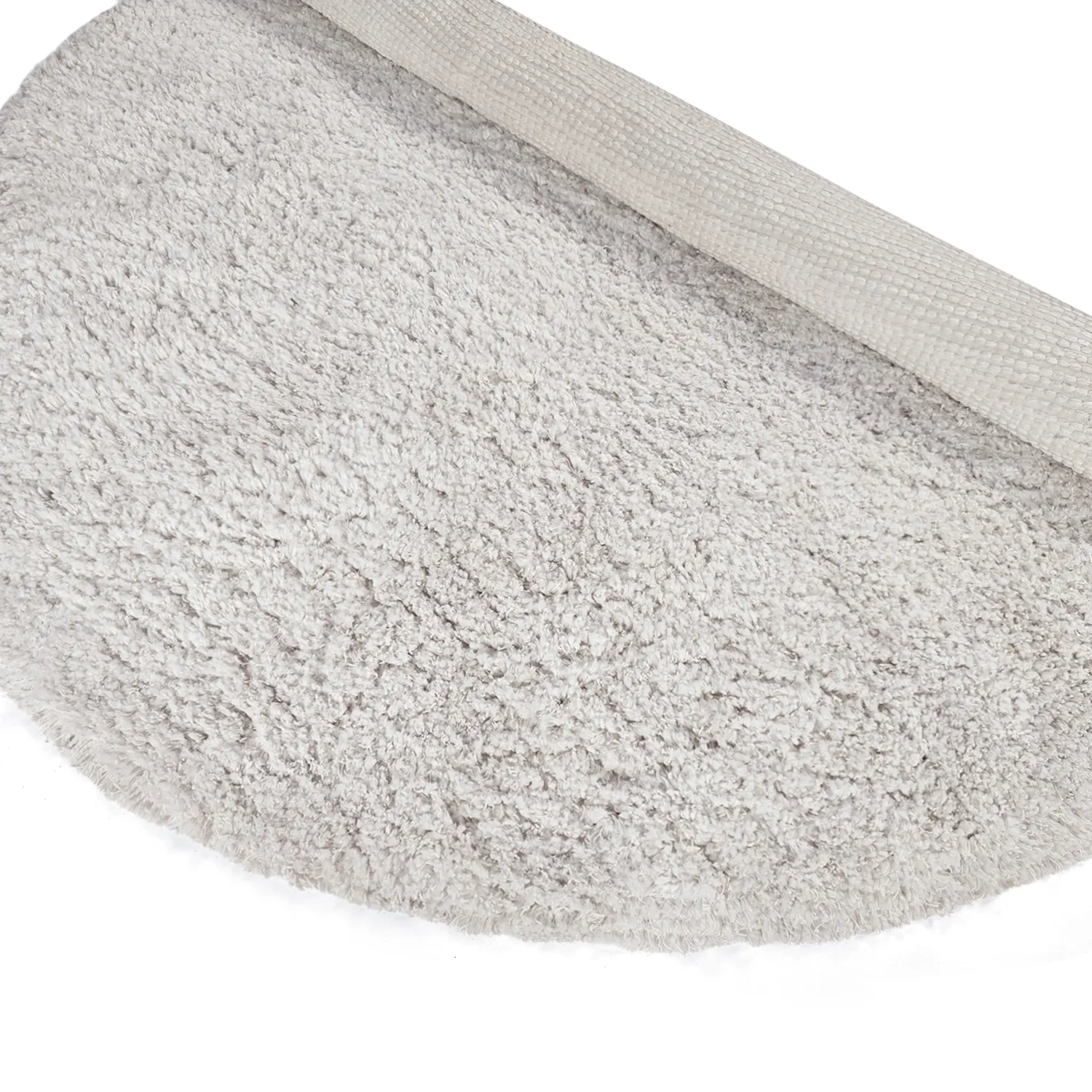 Rund Teppich - Combarro Solid Cotton Shaggy (creme)
