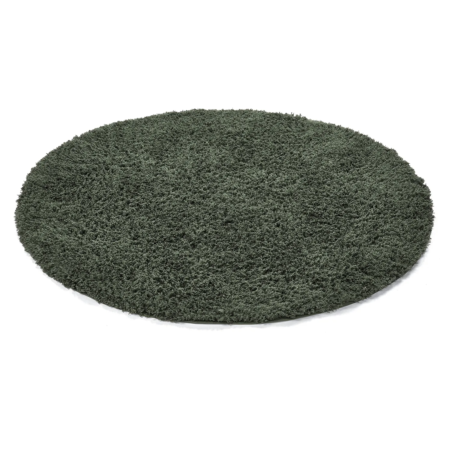 Rund Teppich - Combarro Solid Cotton Shaggy (grün)
