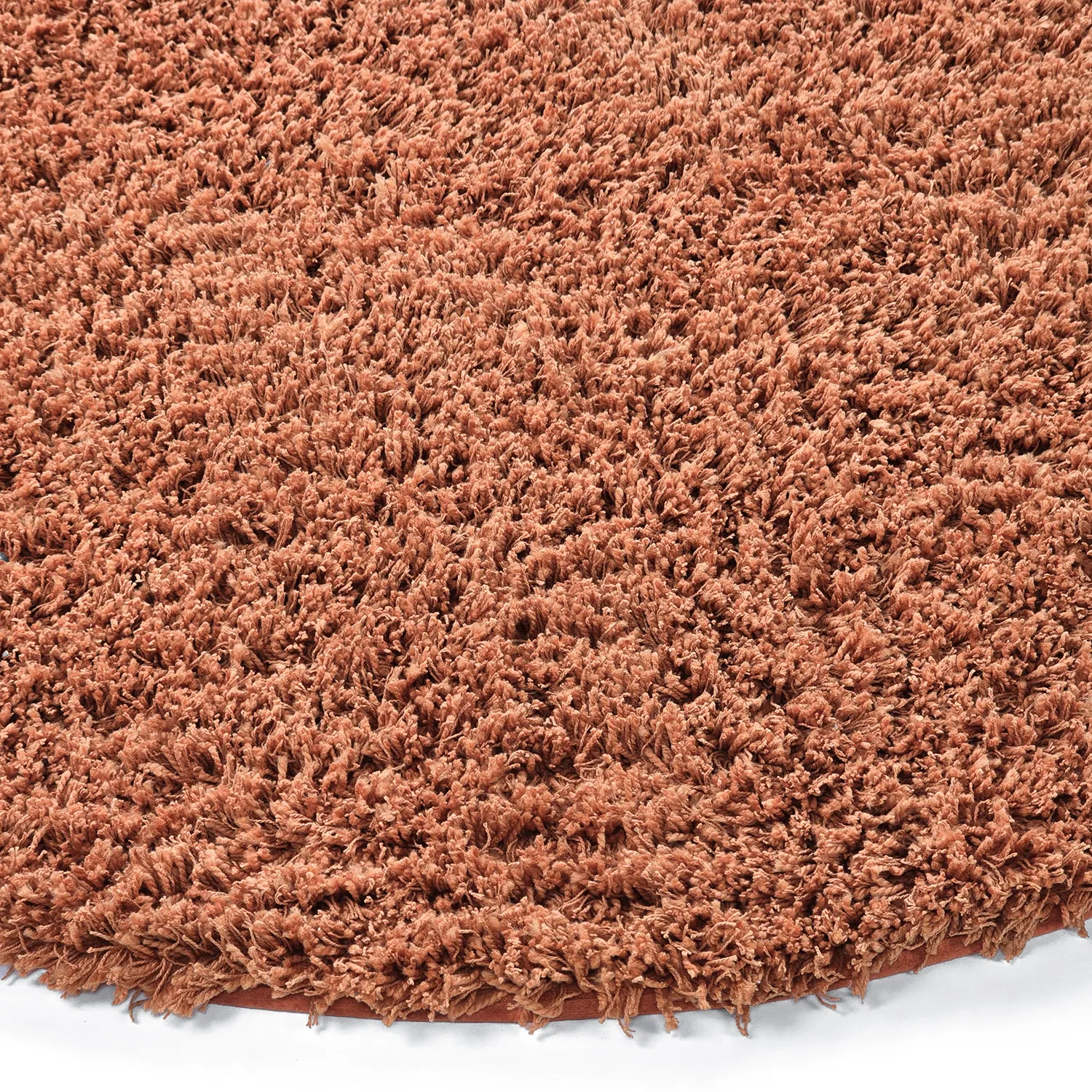 Rund Teppich - Combarro Solid Cotton Shaggy (hellorange)