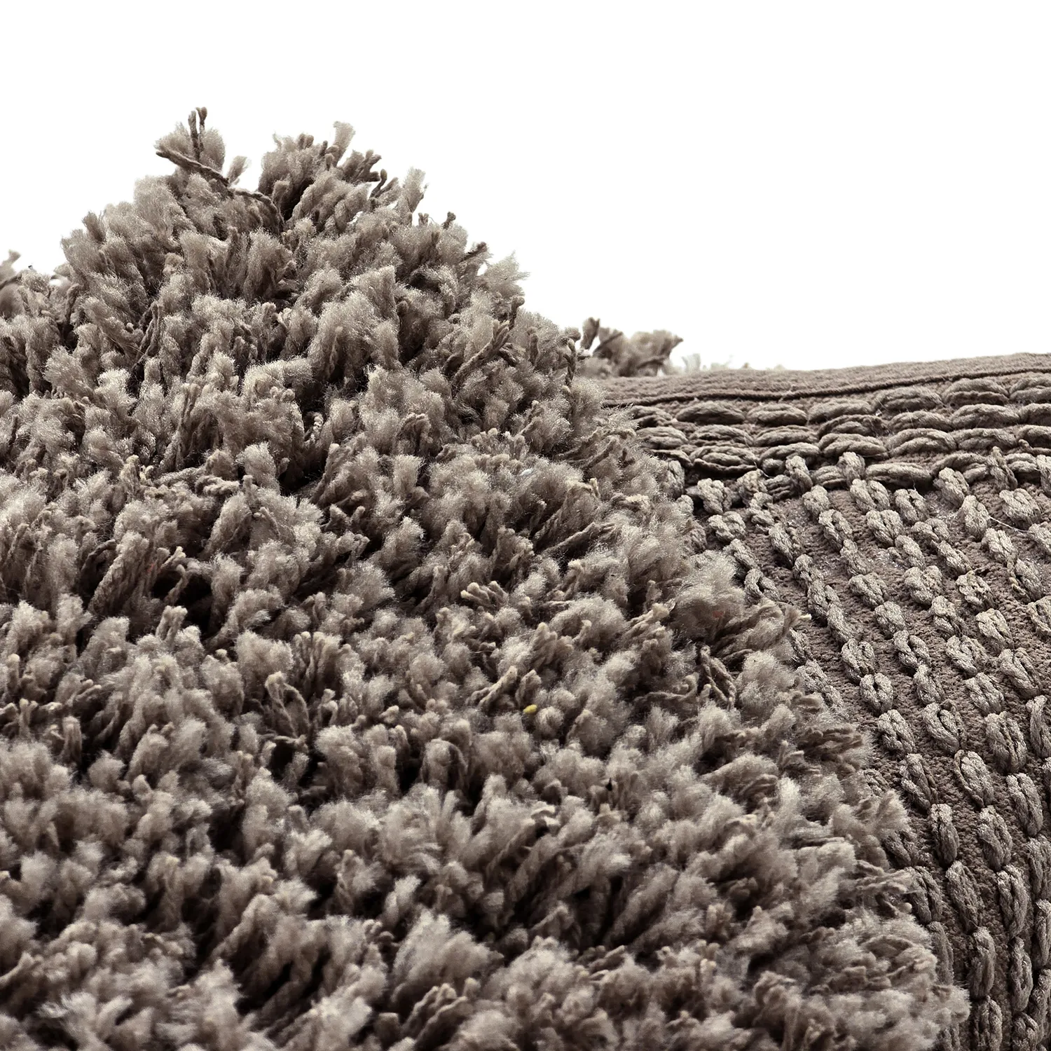 Rund Teppich - Combarro Solid Cotton Shaggy (taupe)