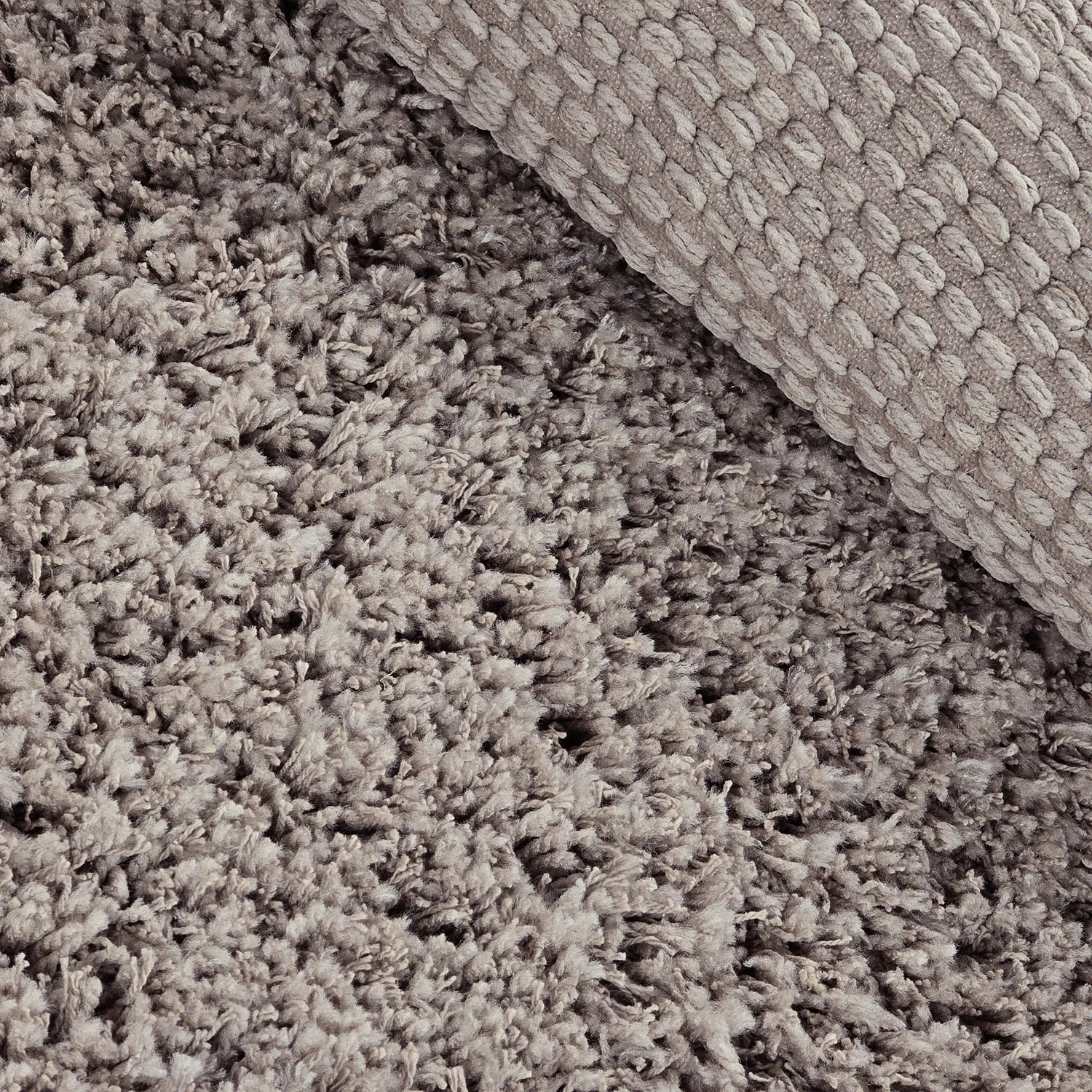Rund Teppich - Combarro Solid Cotton Shaggy (taupe)