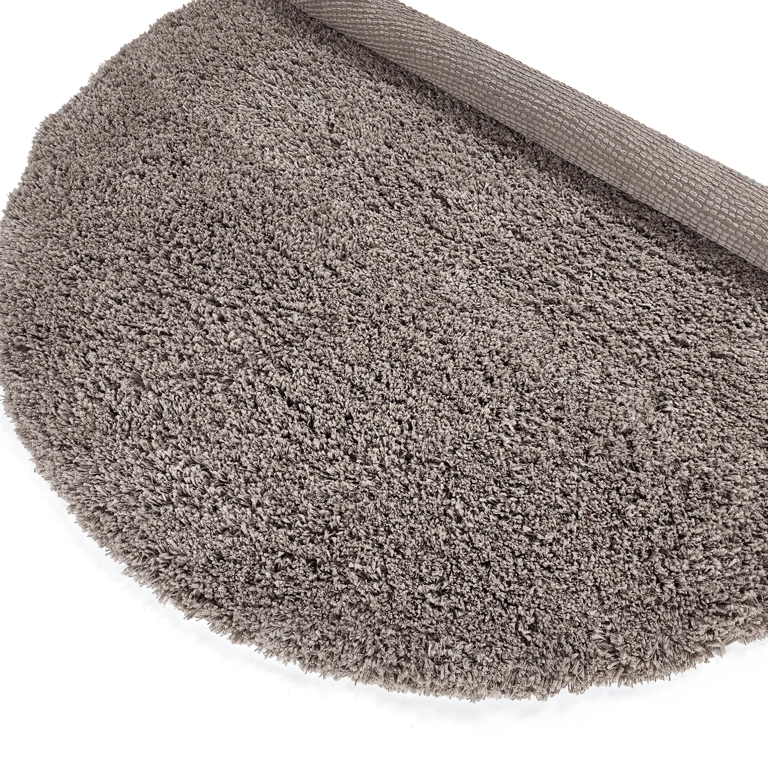 Rund Teppich - Combarro Solid Cotton Shaggy (taupe)