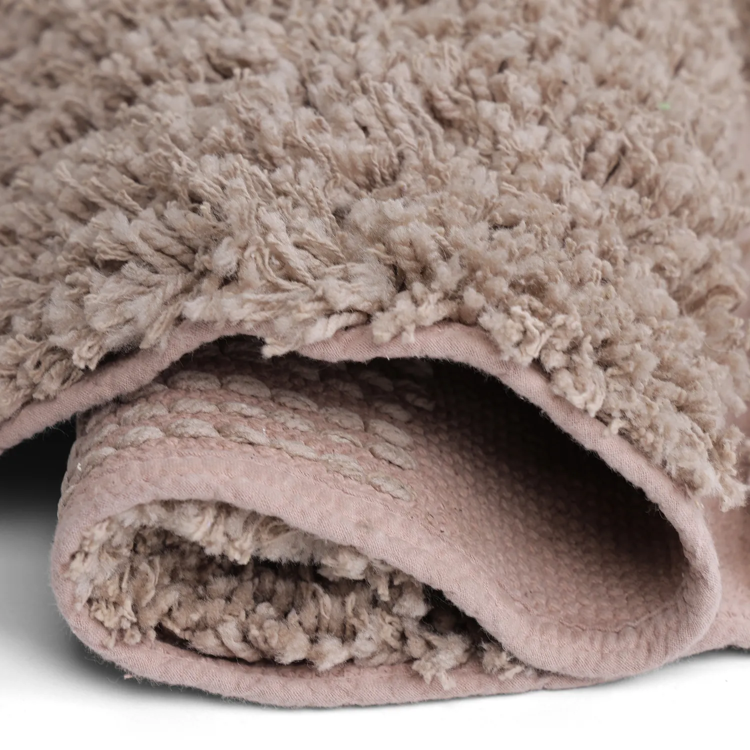 Rund Teppich - Otranto Natural Cotton Shaggy (taupe)