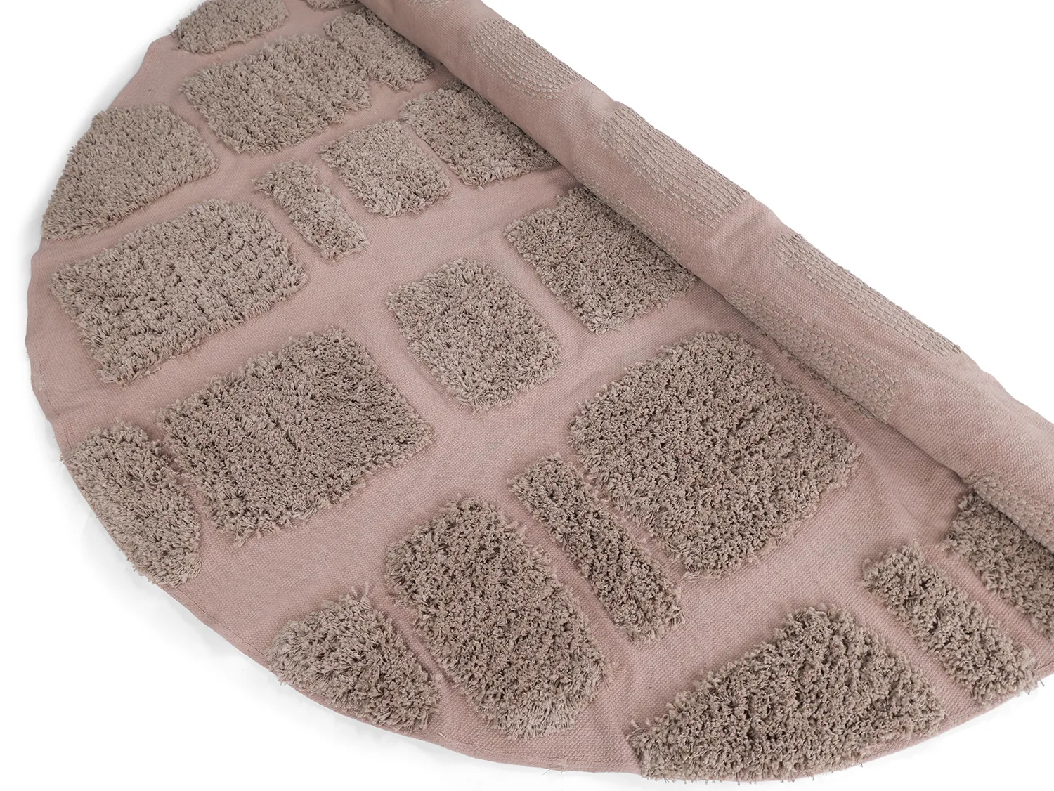 Rund Teppich - Otranto Natural Cotton Shaggy (taupe)