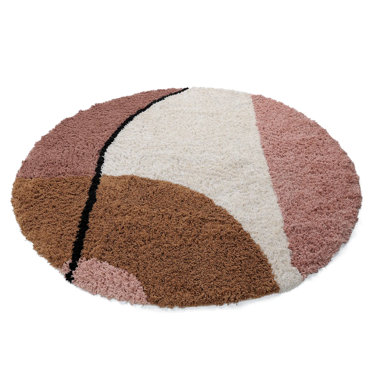 Rund Teppich - Perast Natural Cotton Shaggy (mehrfarbig)