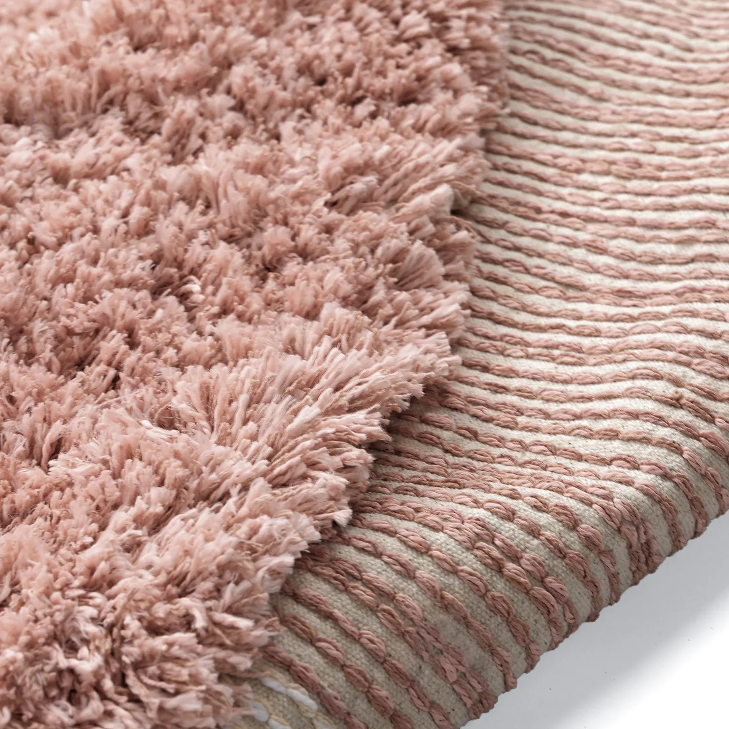 Rund Teppich - Perast Natural Cotton Shaggy (mehrfarbig)