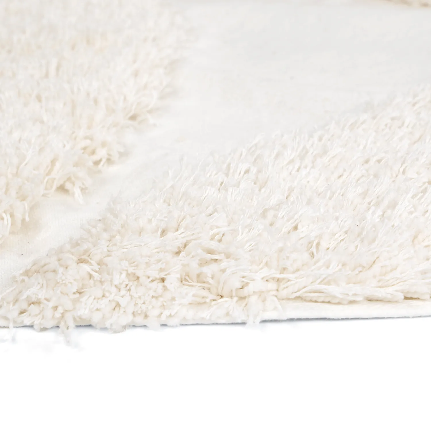 Rund Teppich - Sivota Natural Cotton Shaggy (cremefarben)