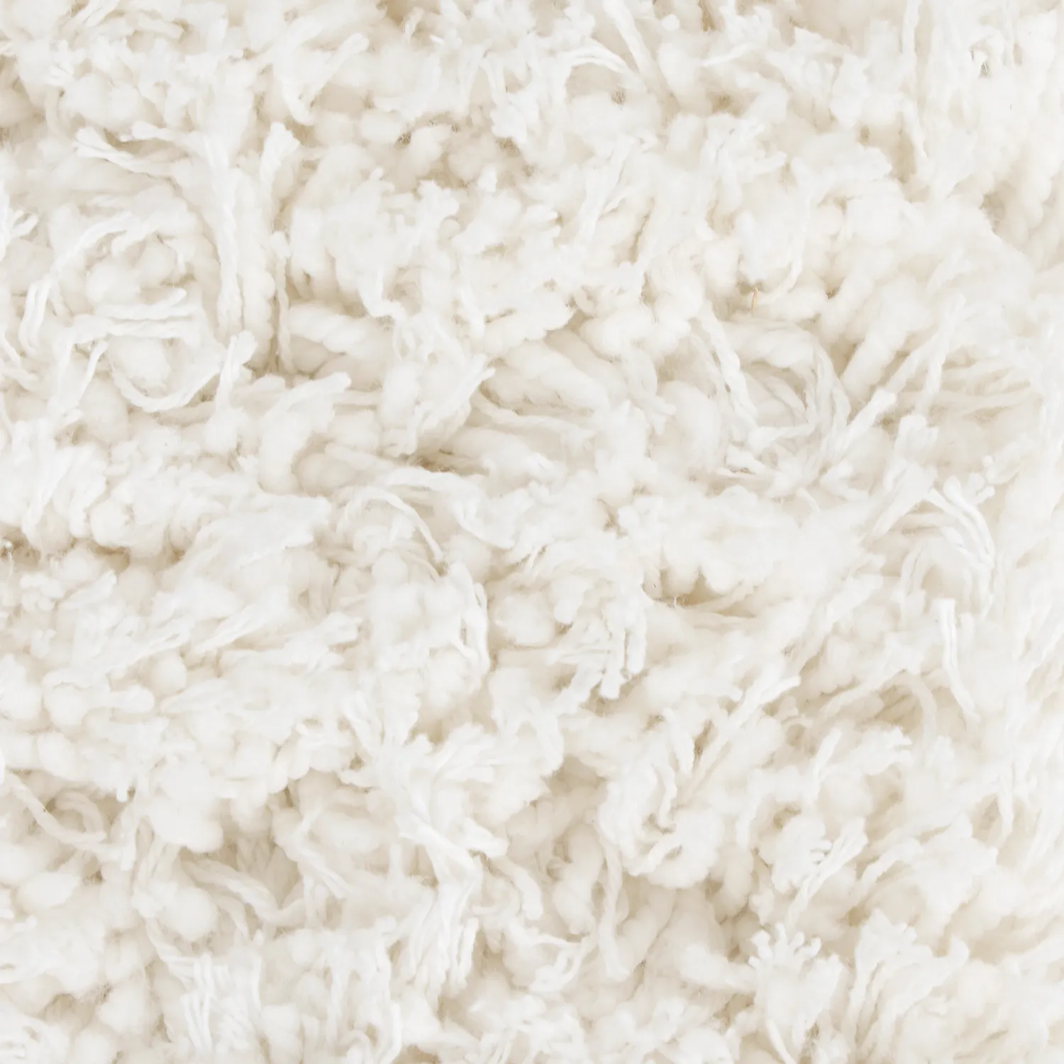 Rund Teppich - Sivota Natural Cotton Shaggy (cremefarben)