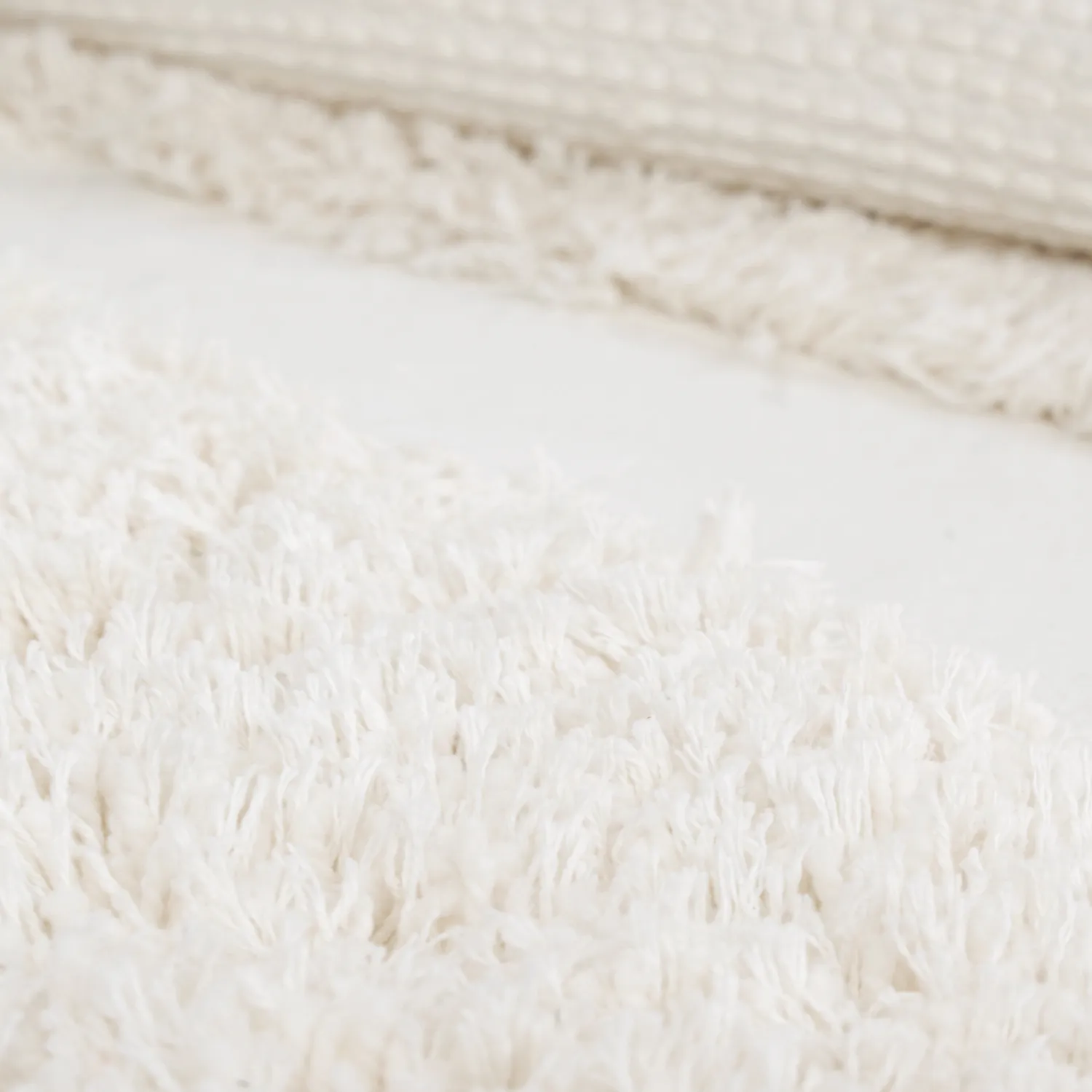 Rund Teppich - Sivota Natural Cotton Shaggy (cremefarben)