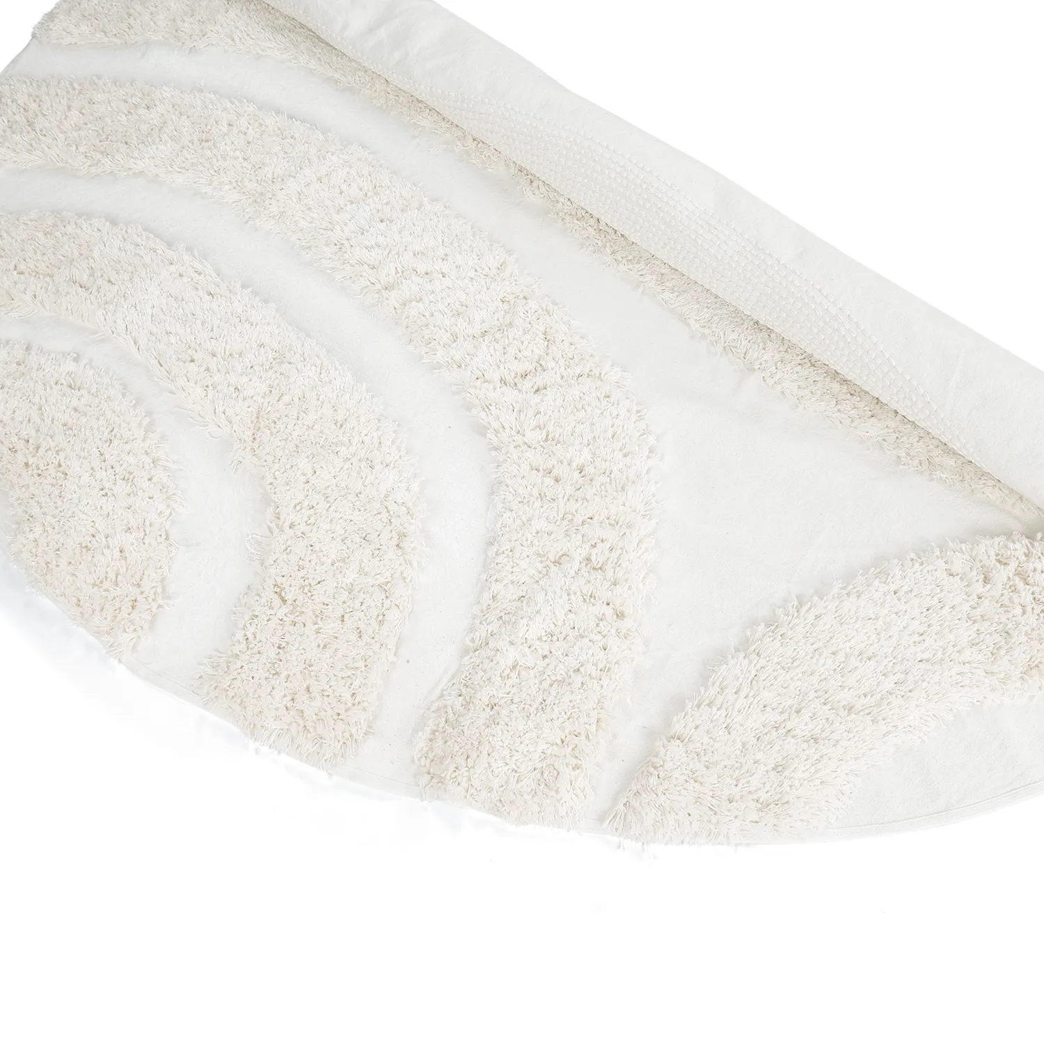 Rund Teppich - Sivota Natural Cotton Shaggy (cremefarben)