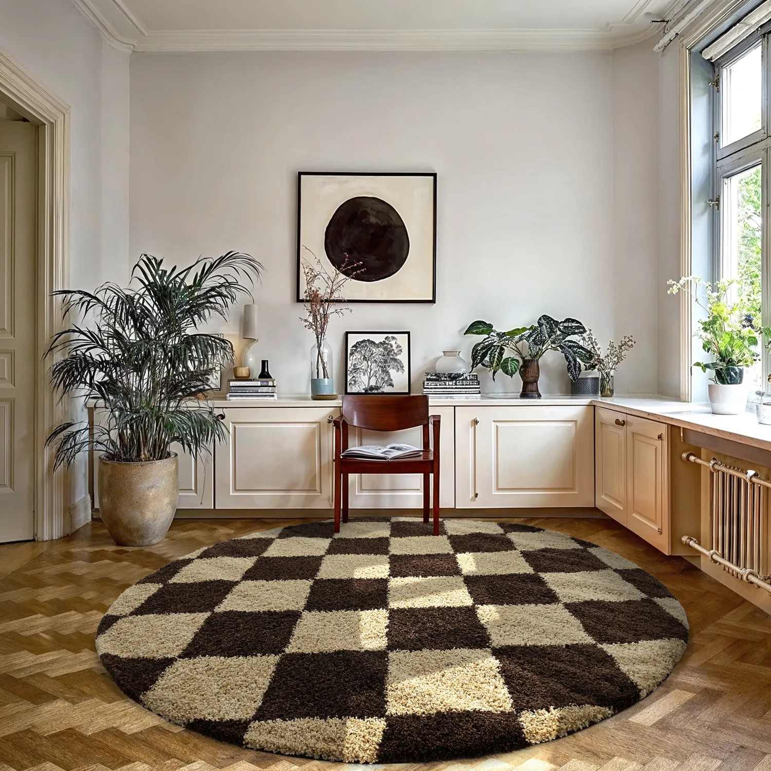 Runde Teppiche - Albi (braun/beige)