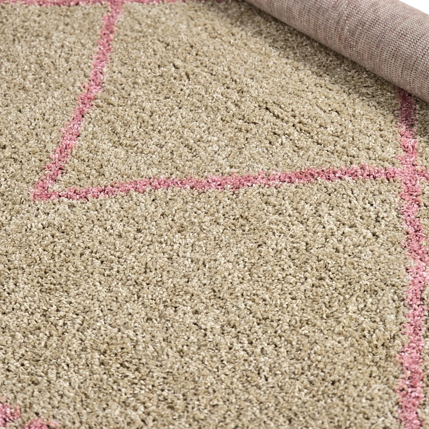 Runde Teppiche - Tiznit (beige/rosa)