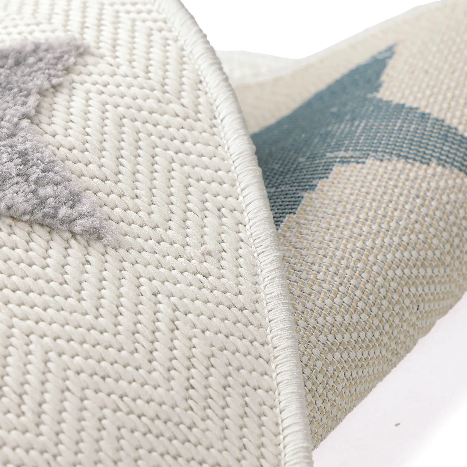 Runder Kinderteppich - Stars (creme/mehrfarbig)