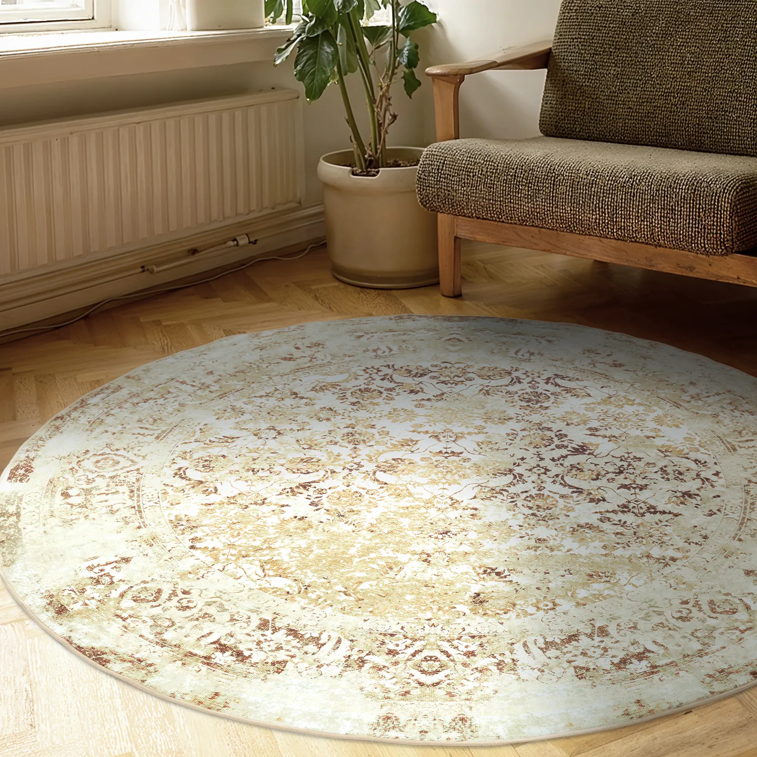 Rund Teppich - Denizli (beige)