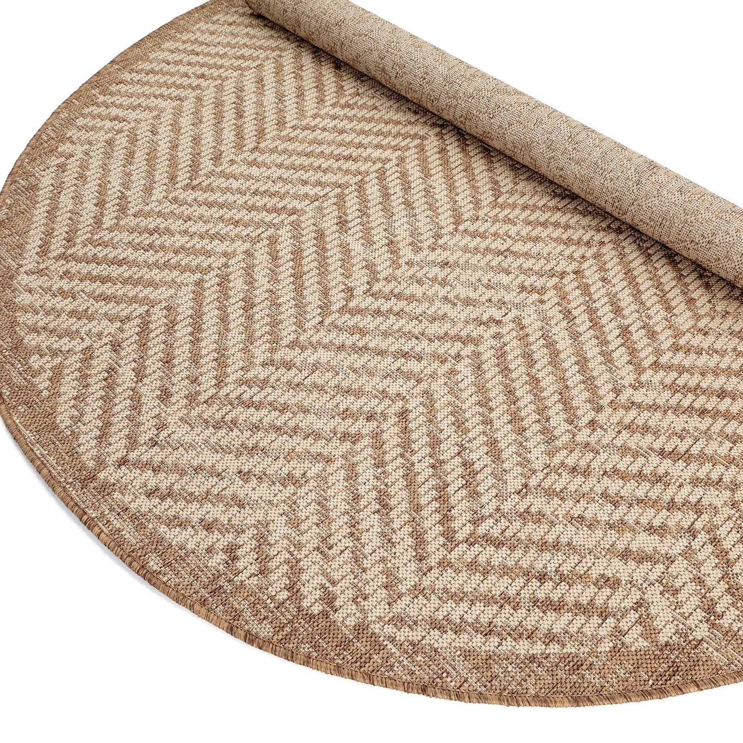 Rund Teppich - Indoor/Outdoor Donora (braun)