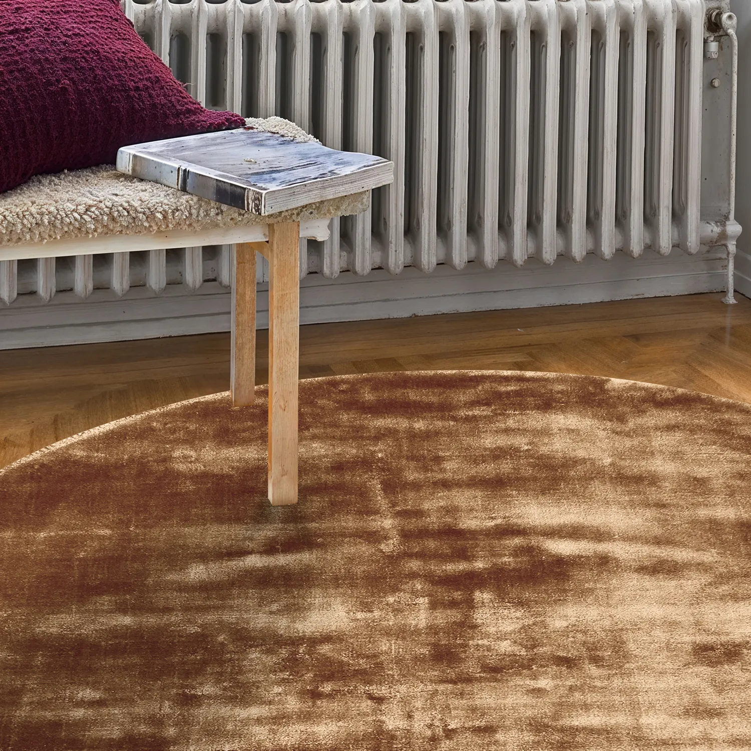 Rund Teppich - Jodhpur Special Luxury Edition (braun)