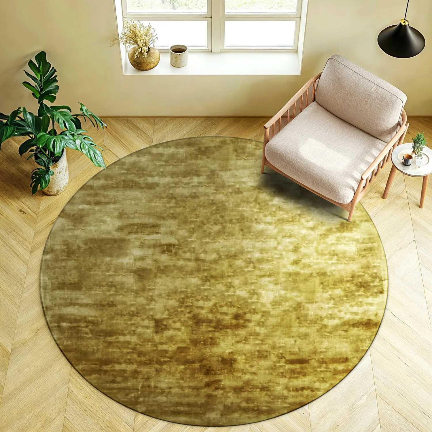 Rund Teppich - Jodhpur Special Luxury Edition (gold)