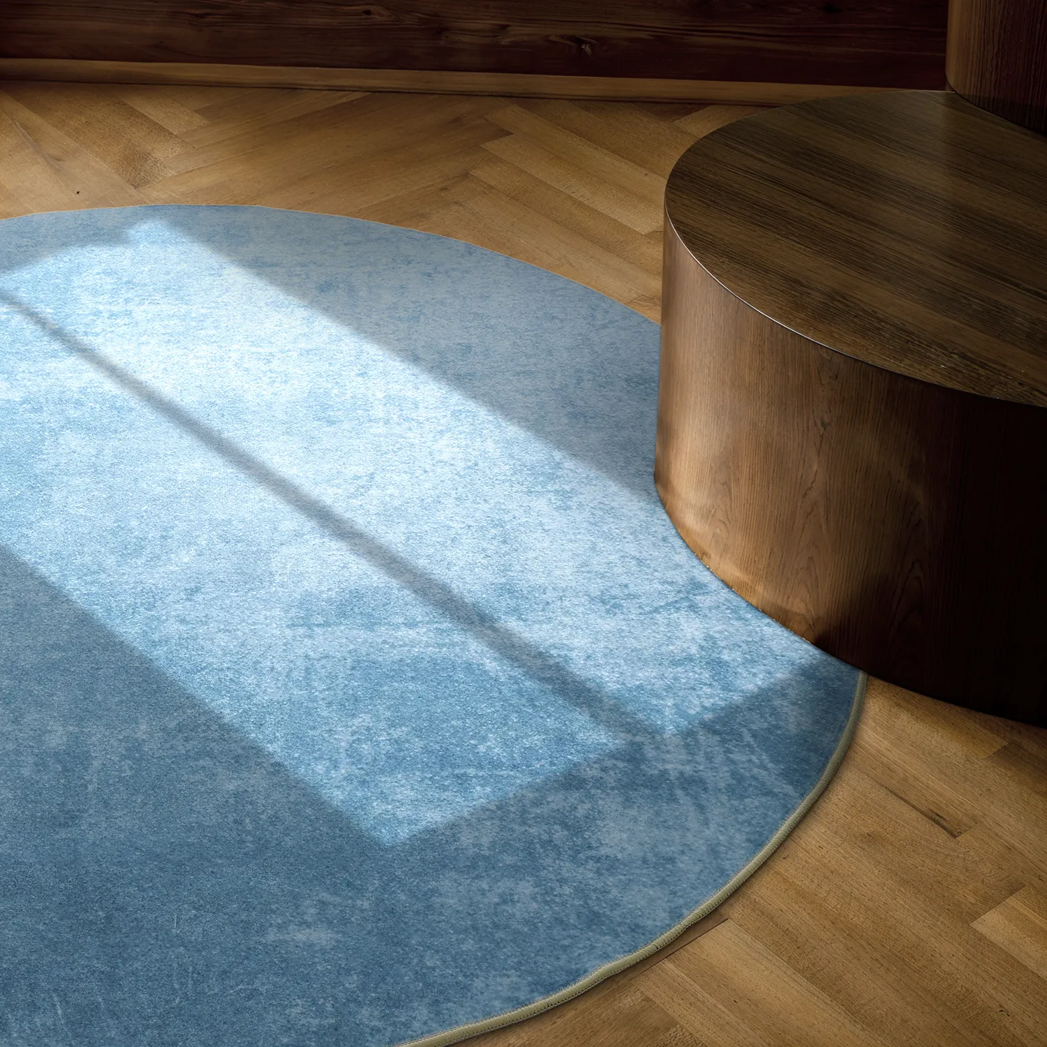 Rund Teppich - Lynton (blau)