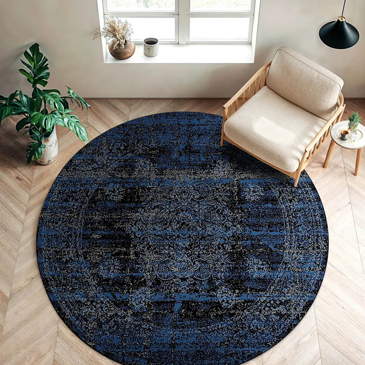 Rund Teppich - Peking Royal (marineblau)