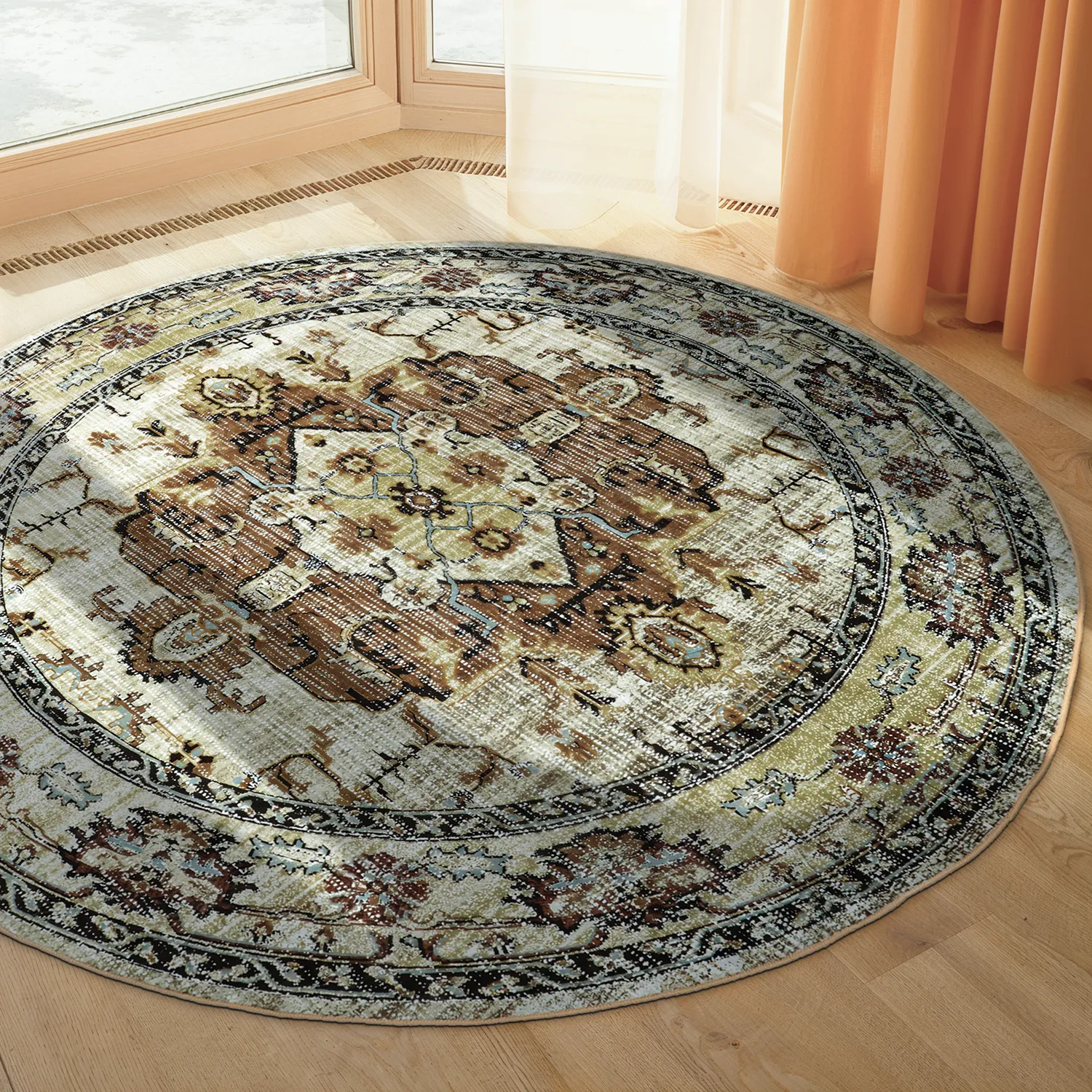 Rund Teppich - Siliana (beige)