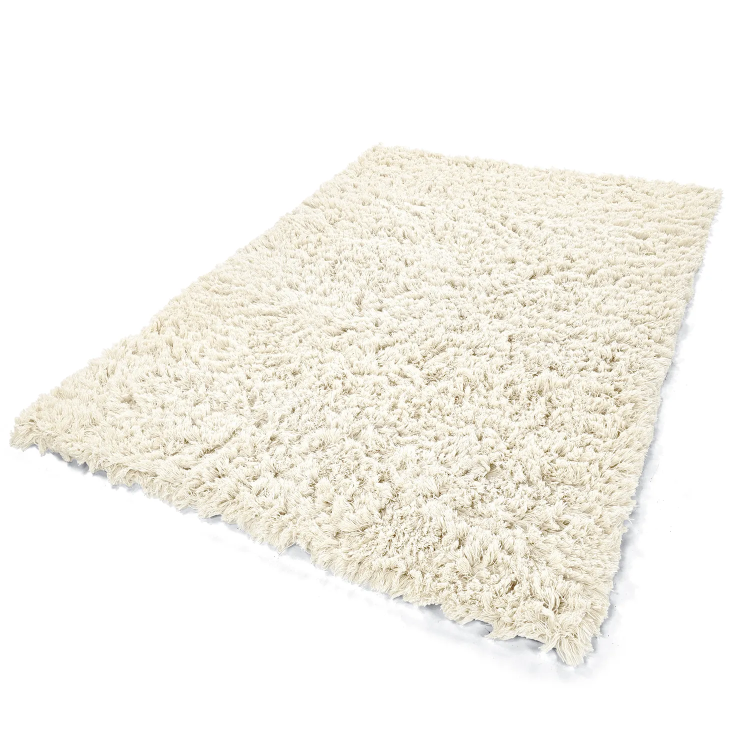 Hochflorteppiche - Fassale Hand Woven Wool Shaggy (weiß)
