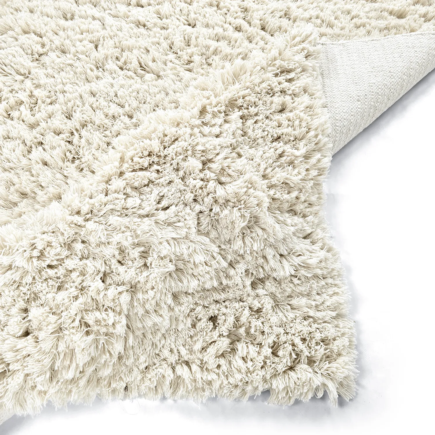 Hochflorteppiche - Fassale Hand Woven Wool Shaggy (weiß)